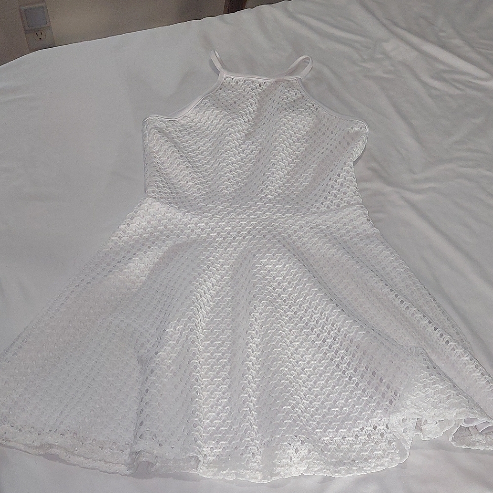 Sally Miller White Textured Dress.Size XS